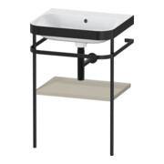 Duravit Meuble lavabo Happy D.2 Plus 57,5x49 cm, sans trou, taupe mat, avec console