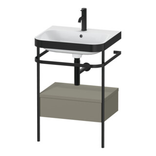 Duravit Meuble lavabo Happy D.2 Plus 57,5x49cm, 1 mitigeur, avec console, 1 tiroir