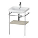 Duravit Meuble-lavabo Happy D.2 Plus 57,5x49cm, 1 Tiroir, Taupe mat, avec console-1