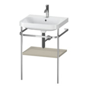 Duravit Meuble-lavabo Happy D.2 Plus 57,5x49cm, 1 Tiroir, Taupe mat, avec console