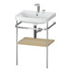Duravit Meuble lavabo Happy D.2 Plus 57,5x49cm, 2 trous, méditerranée, avec console-1