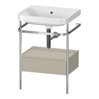 Duravit Meuble lavabo Happy D.2 Plus 57,5x49cm, sans trop-plein, avec miroir, 1 tiroir