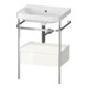 Duravit Meuble lavabo Happy D.2 Plus 57,5x49cm, sans trop-plein, blanc, avec console, 1 tiroir-1