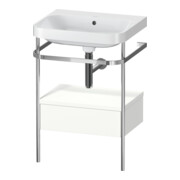 Duravit Meuble lavabo Happy D.2 Plus 57,5x49cm, sans trop-plein, blanc mat, avec console, 1 tiroir