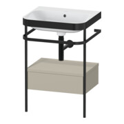 Duravit Meuble lavabo Happy D.2 Plus 57,5x49cm, sans trou robinet, avec console, 1 tiroir