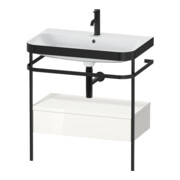 Duravit Meuble lavabo Happy D.2 Plus 77,5x49 cm, 1 mitigeur, blanc, avec console, 1 tiroir