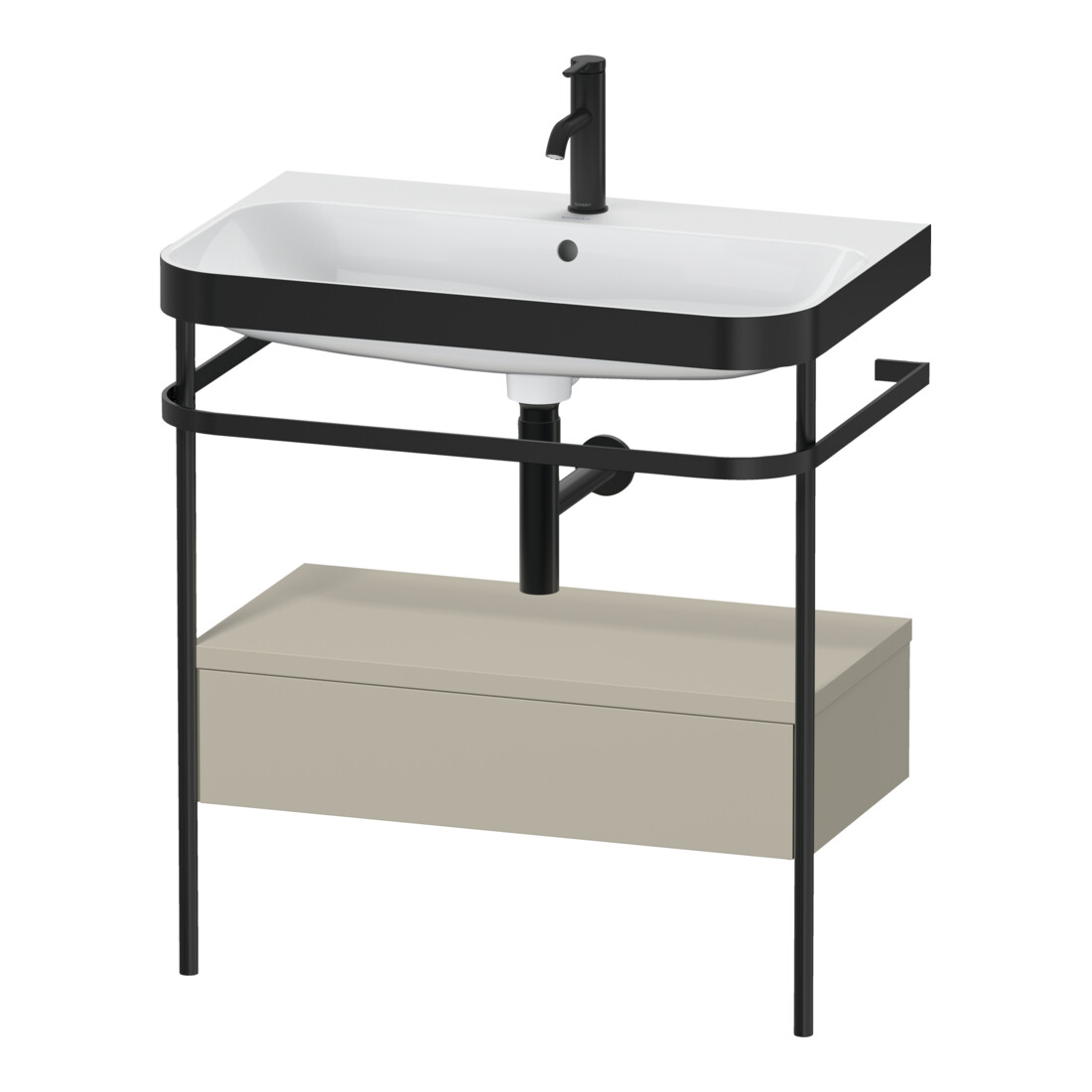 Duravit Meuble lavabo Happy D.2 Plus 77,5x49 cm, 1 robinet, avec console, 1 tiroir