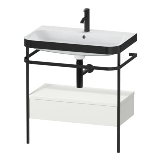 Duravit Meuble lavabo Happy D.2 Plus 77,5x49 cm, 1 robinetterie, sans miroir, avec console, 1 tiroir