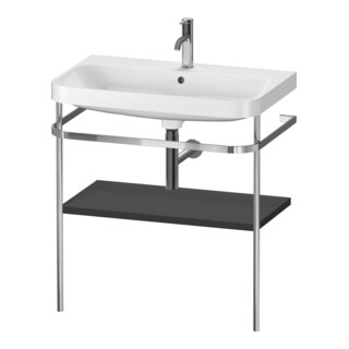Duravit Meuble lavabo Happy D.2 Plus 77,5x49 cm, 1 T, graphite mat, avec console