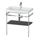Duravit Meuble lavabo Happy D.2 Plus 77,5x49 cm, 1 T, graphite mat, avec console-1