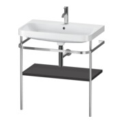 Duravit Meuble lavabo Happy D.2 Plus 77,5x49 cm, 1 T, graphite mat, avec console