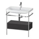 Duravit Meuble lavabo Happy D.2 Plus 77,5x49 cm, 1 trou, gris mat, avec console, 1 tiroir-1