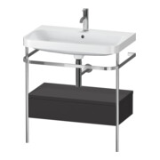 Duravit Meuble lavabo Happy D.2 Plus 77,5x49 cm, 1 trou, gris mat, avec console, 1 tiroir