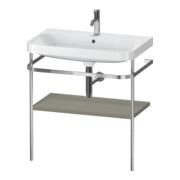 Duravit Meuble lavabo Happy D.2 Plus 77,5x49 cm, 1 trou, gris satiné, avec console