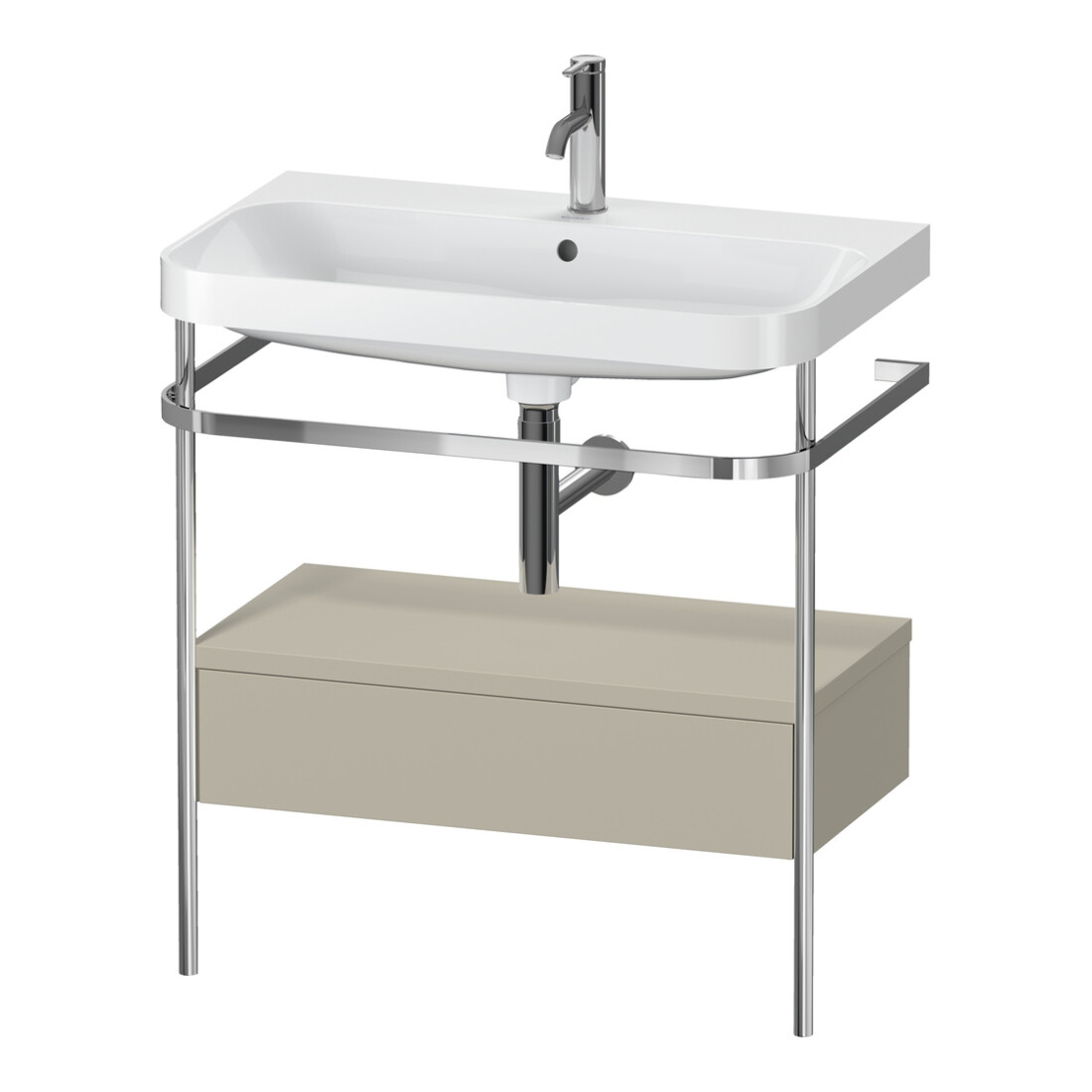 Duravit Meuble lavabo Happy D.2 Plus 77,5x49 cm, 1 trou robinet, T p, avec console, 1 tiroir