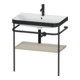 Duravit Meuble lavabo Happy D.2 Plus 77,5x49 cm, 1 Trous, Taupe mat, avec console-1