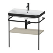 Duravit Meuble lavabo Happy D.2 Plus 77,5x49 cm, 1 Trous, Taupe mat, avec console