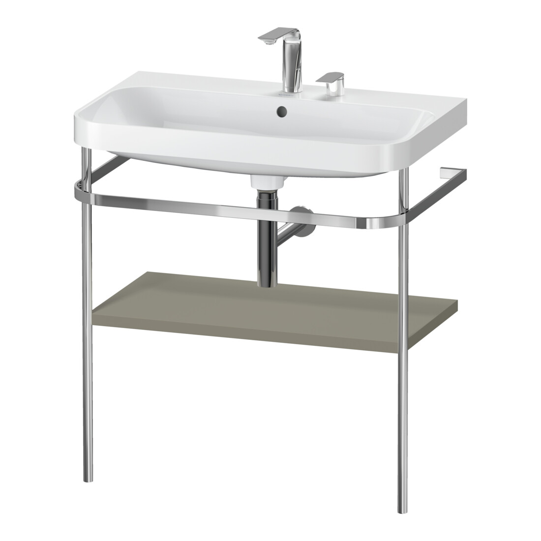 Duravit Meuble lavabo Happy D.2 Plus 77,5x49 cm, 2 t-l, st-g s-mat, avec console