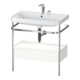 Duravit Meuble lavabo Happy D.2 Plus 77,5x49 cm, 2 trous, blanc mat, avec console, 1 tiroir-1