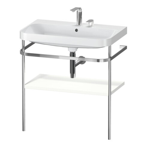 Duravit Meuble lavabo Happy D.2 Plus 77,5x49 cm, 2 trous, blanc mat, avec console