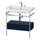 Duravit Meuble lavabo Happy D.2 Plus 77,5x49 cm, 2 trous, bleu mat, avec console, 1 tiroir-1