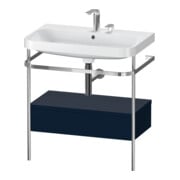 Duravit Meuble lavabo Happy D.2 Plus 77,5x49 cm, 2 trous, bleu mat, avec console, 1 tiroir