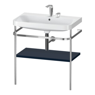 Duravit Meuble lavabo Happy D.2 Plus 77,5x49 cm, 2 Trous, bleu mat, avec console