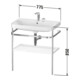 Duravit Meuble lavabo Happy D.2 Plus 77,5x49 cm, 2 Trous, bleu mat, avec console
