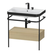Duravit Meuble lavabo Happy D.2 Plus 77,5x49 cm, 2 trous, Me E, avec console, 1 tiroir
