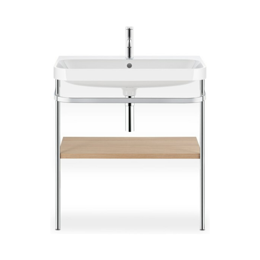 Duravit Meuble lavabo Happy D.2 Plus 77,5x49 cm, 2 trous, méditerranée, avec console