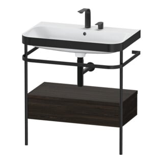 Duravit Meuble lavabo Happy D.2 Plus 77,5x49 cm, 2 trous, N, avec console, 1 tiroir