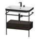 Duravit Meuble lavabo Happy D.2 Plus 77,5x49 cm, 2 trous, N, avec console, 1 tiroir-1