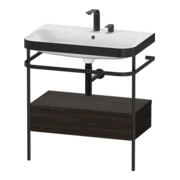 Duravit Meuble lavabo Happy D.2 Plus 77,5x49 cm, 2 trous, N, avec console, 1 tiroir