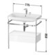 Duravit Meuble lavabo Happy D.2 Plus 77,5x49 cm, 2 trous, sans robinet, avec console, 1 tiroir