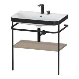 Duravit Meuble-lavabo Happy D.2 Plus 77,5x49 cm, 2 Trous, sans robinet, avec console métal