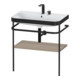 Duravit Meuble-lavabo Happy D.2 Plus 77,5x49 cm, 2 Trous, sans robinet, avec console métal-1