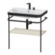 Duravit Meuble lavabo Happy D.2 Plus 77,5x49 cm, 2 trous, taupe mat, avec console-1