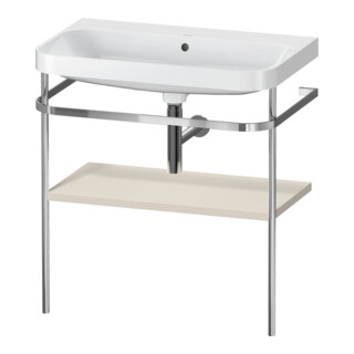 Duravit Meuble lavabo Happy D.2 Plus 77,5x49 cm, sans robinetterie, taupe mat, avec console