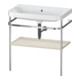 Duravit Meuble lavabo Happy D.2 Plus 77,5x49 cm, sans robinetterie, taupe mat, avec console-1
