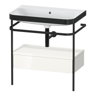 Duravit Meuble lavabo Happy D.2 Plus 77,5x49 cm, sans trop-plein, blanc, avec console, 1 tiroir