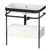 Duravit Meuble lavabo Happy D.2 Plus 77,5x49 cm, sans trop-plein, blanc, avec console, 1 tiroir