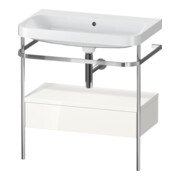Duravit Meuble lavabo Happy D.2 Plus 77,5x49 cm, sans trop-plein, blanc, avec console, 1 tiroir