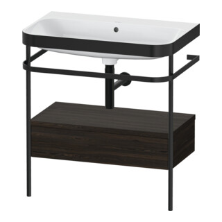 Duravit Meuble lavabo Happy D.2 Plus 77,5x49 cm, sans trou, blanc, avec console, 1 tiroir