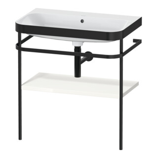 Duravit Meuble-lavabo Happy D.2 Plus 77,5x49 cm, sans trou, blanc brillant, avec console