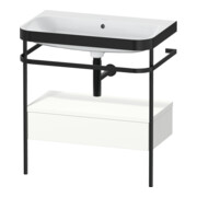 Duravit Meuble lavabo Happy D.2 Plus 77,5x49 cm, sans trou, blanc mat, avec console, 1 tiroir