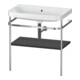 Duravit Meuble lavabo Happy D.2 Plus 77,5x49 cm, sans trou, graphite mat, avec console-1