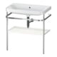 Duravit Meuble lavabo Happy D.2 Plus 77,5x49 cm, sans trou robinet, blanc brillant, avec console-1