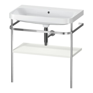Duravit Meuble lavabo Happy D.2 Plus 77,5x49cm, sans trop-plein, blanc mat, avec console