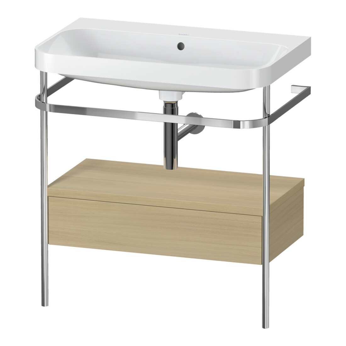 Duravit Meuble lavabo Happy D.2 Plus 77,5x49cm, sans trop-plein, Me E, avec console, 1 tiroir