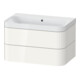 Duravit Meuble lavabo Happy D.2 Plus 77,5x49cm, sans trou, blanc brillant, 2 tiroirs-1